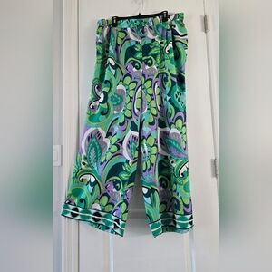 Limited Collection Yours Curve Abstract Print Wide Leg Lightweight Pants XL-XXL